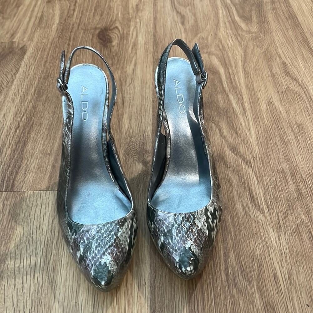 Vintage Style Aldo Snakeskin Print Heels